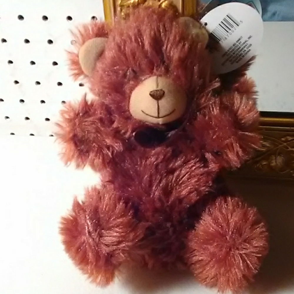 Teddy Bear 6" Realistic fluffy Brand New Embroidered Nose Mouth DARK BROWN